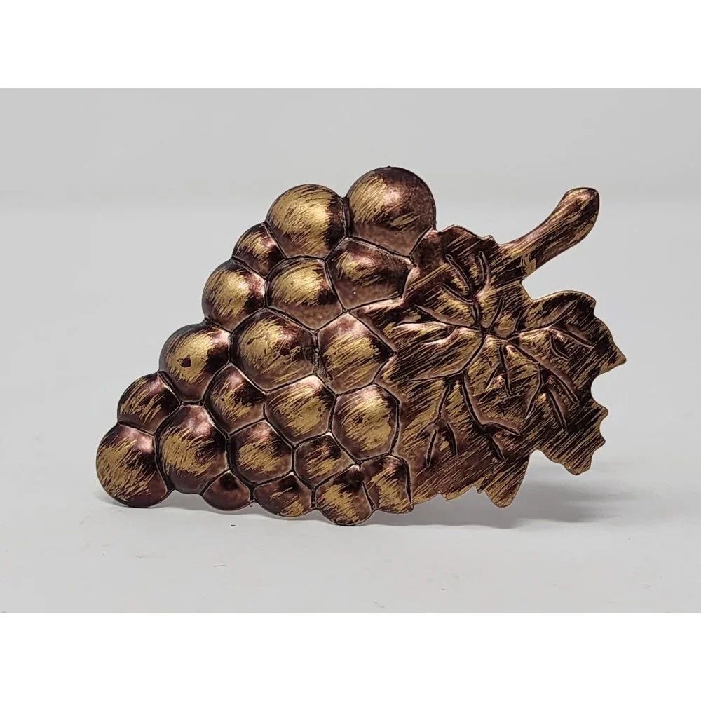 Vintage Metal Grapevine Napkin Rings Brushed Brass Or Gold Tone Set Of‎ 5